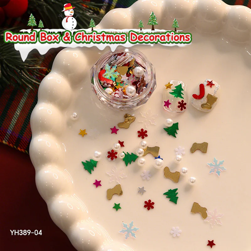 1 Box Christmas Nail Decorations YH389-04