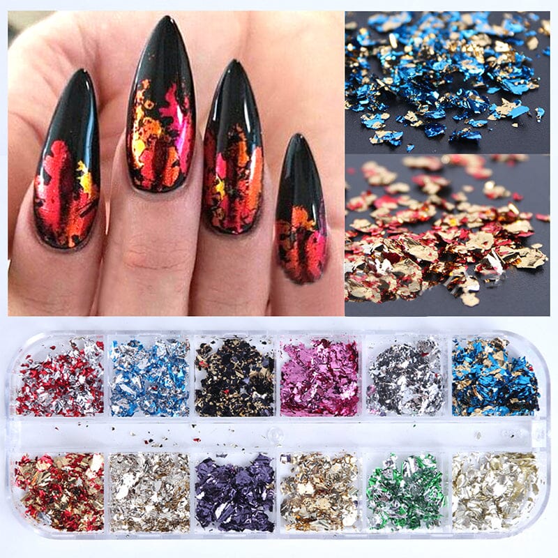 12 Grids Irregular Aluminum Nail Foil - Image 10