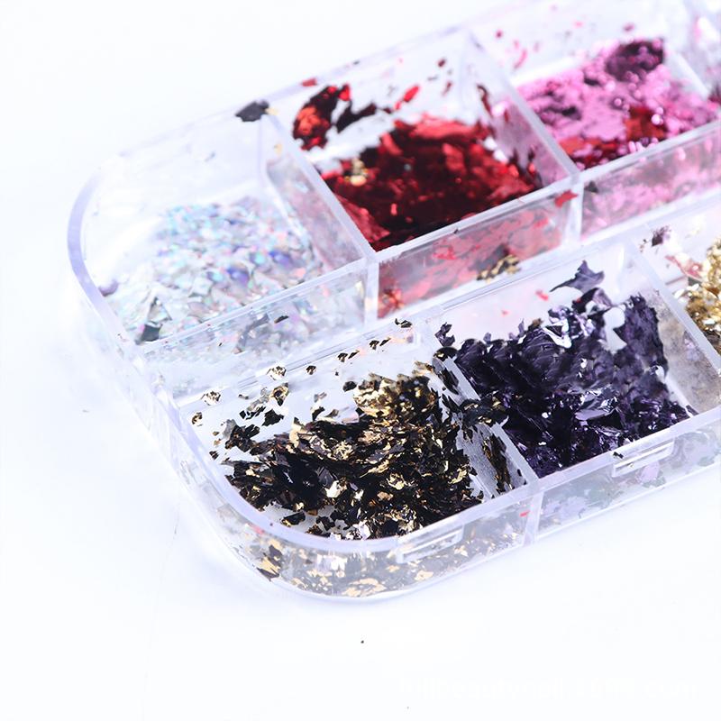 12 Grids Irregular Aluminum Nail Foil - Image 2
