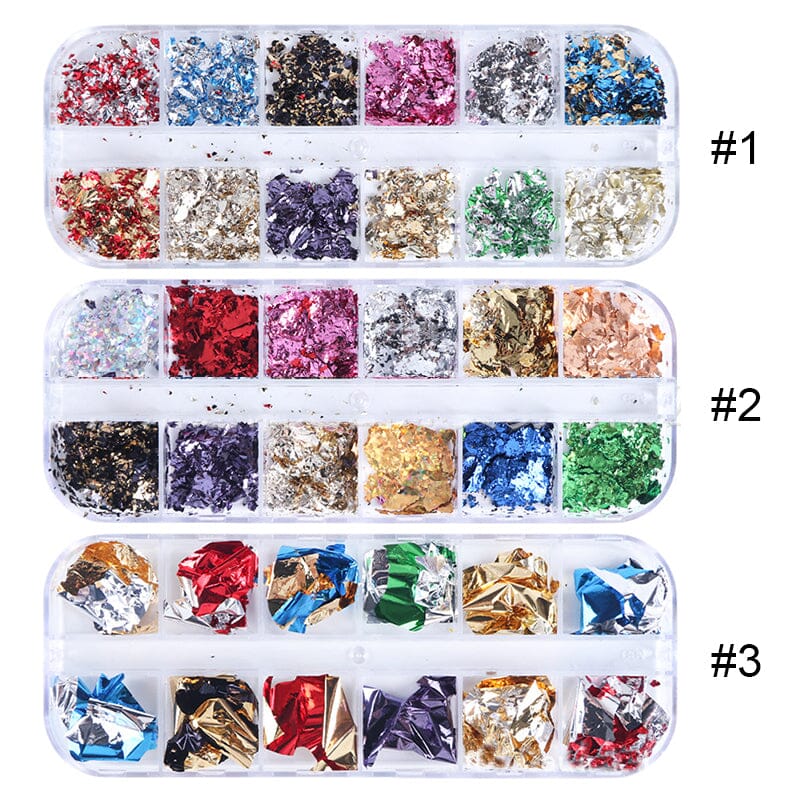 12 Grids Irregular Aluminum Nail Foil - Image 7