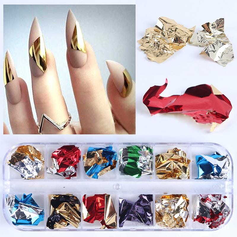 12 Grids Irregular Aluminum Nail Foil - Image 9