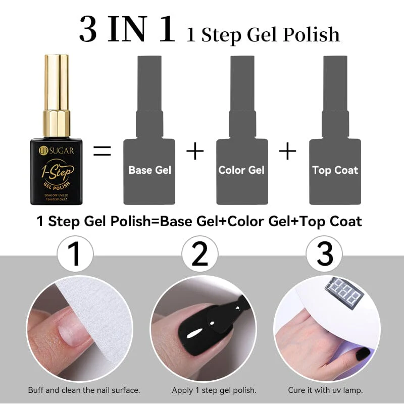 1 Step Gel Polish ST01 15ml - Image 4