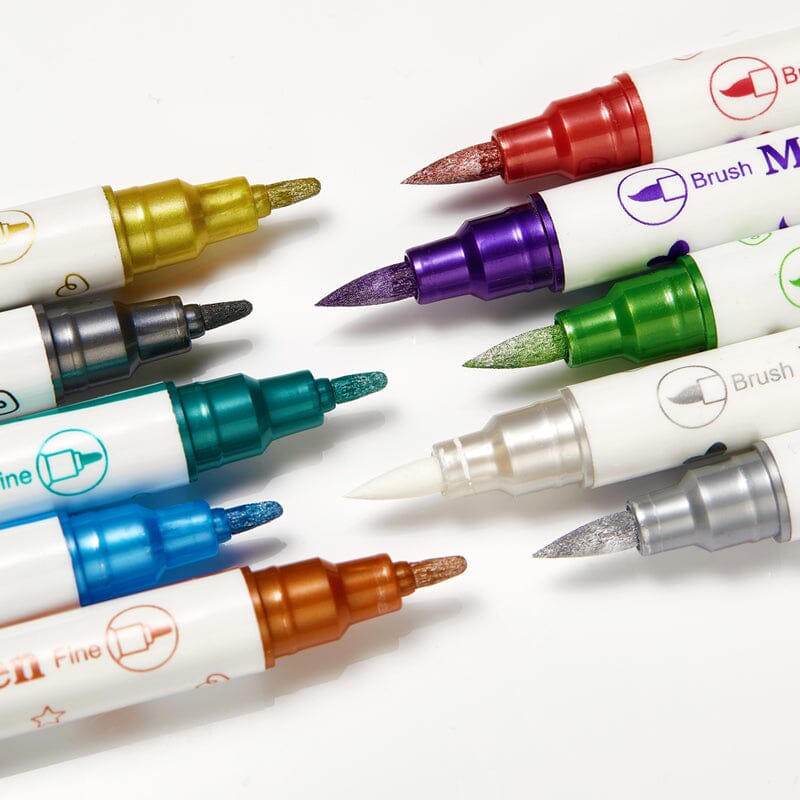 10 Colors Double Head Metal Painting Pen - Image 10