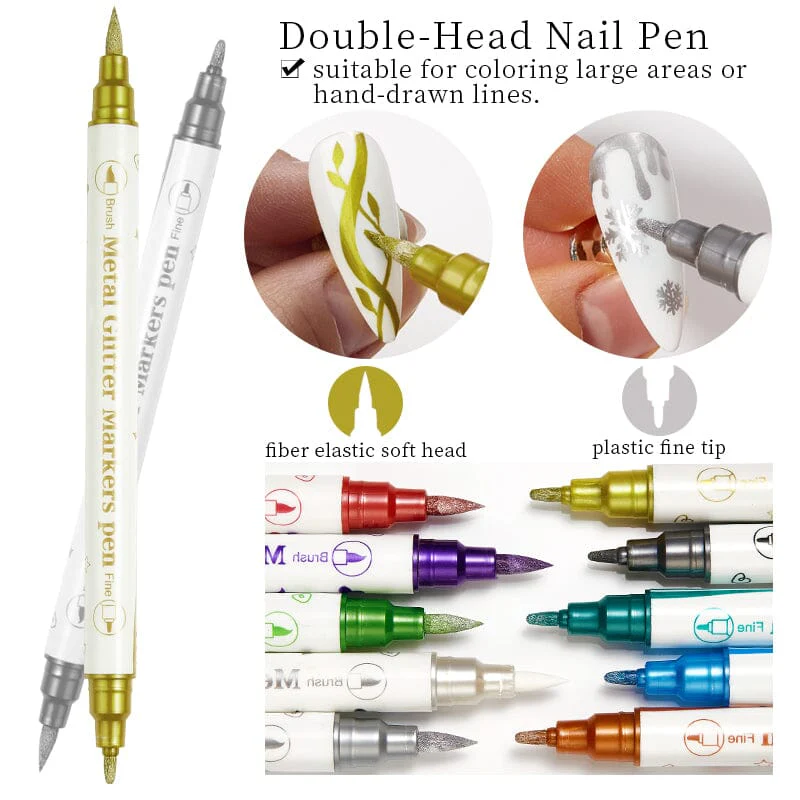 10 Colors Double Head Metal Painting Pen - Image 11