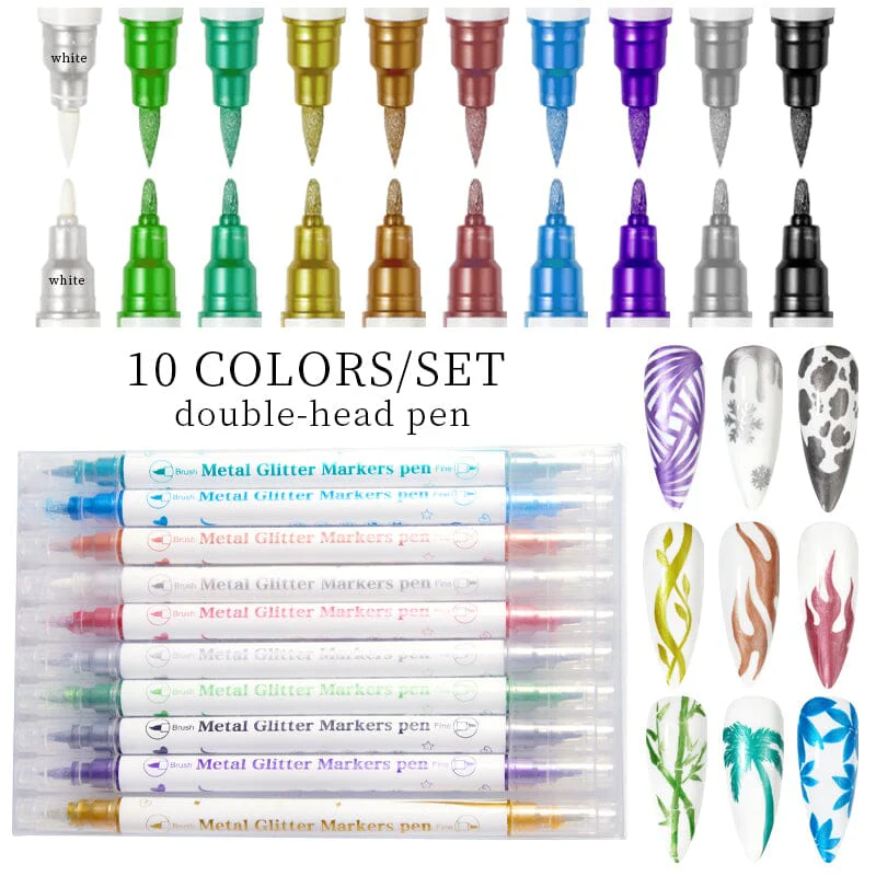 10 Colors Double Head Metal Painting Pen - Image 14