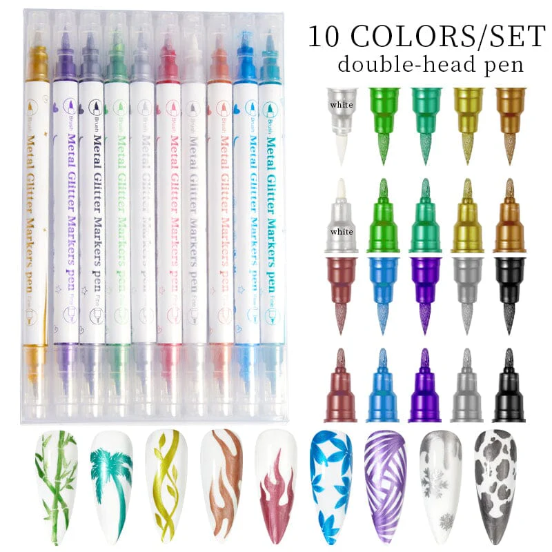 10 Colors Double Head Metal Painting Pen - Image 15