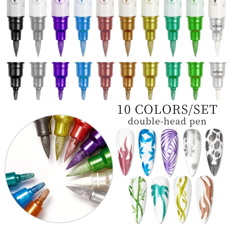 10 Colors Double Head Metal Painting Pen - Image 16