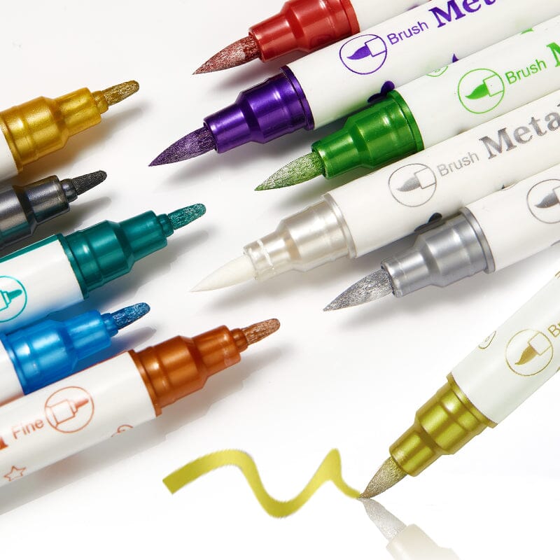 10 Colors Double Head Metal Painting Pen - Image 17