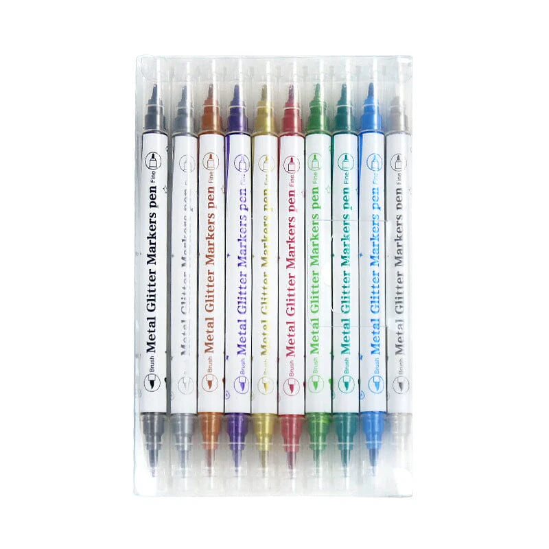 10 Colors Double Head Metal Painting Pen - Image 3