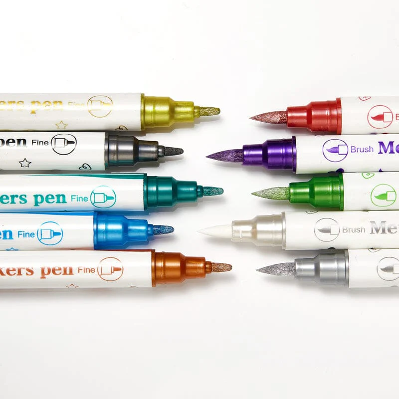 10 Colors Double Head Metal Painting Pen - Image 4