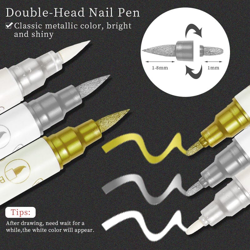 10 Colors Double Head Metal Painting Pen - Image 7