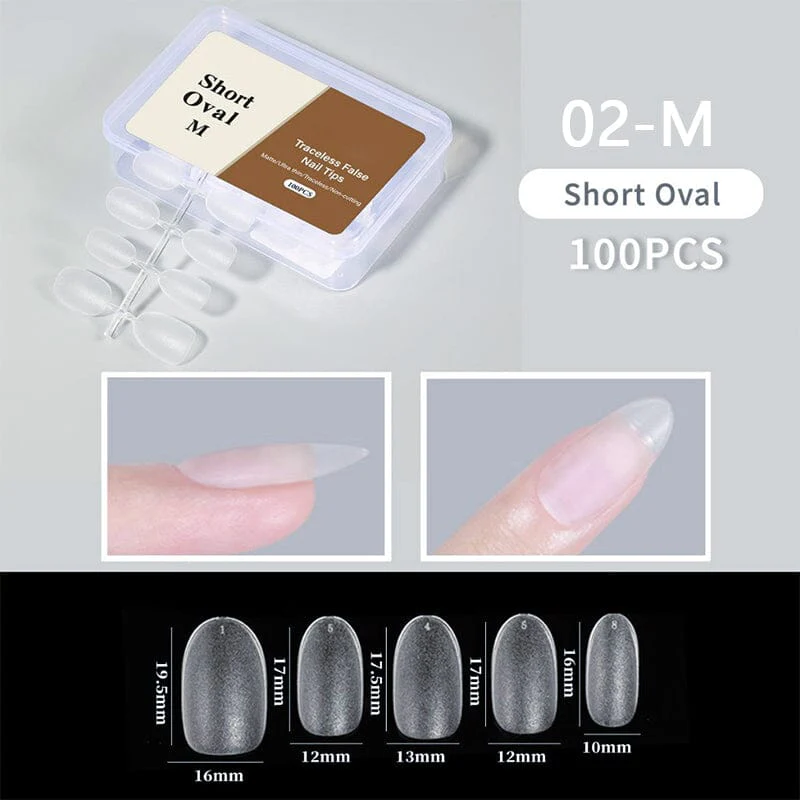 100pcs/box Matte Clear False Nail Tips - Image 11