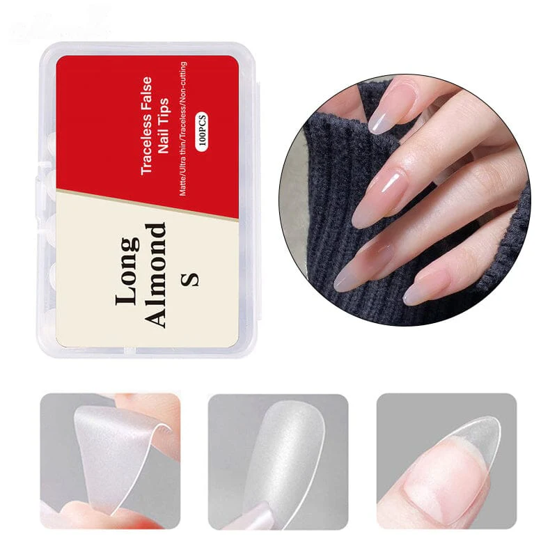 100pcs/box Matte Clear False Nail Tips - Image 2