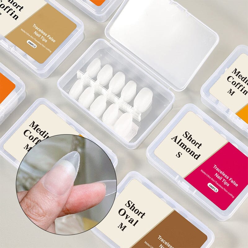 100pcs/box Matte Clear False Nail Tips - Image 6