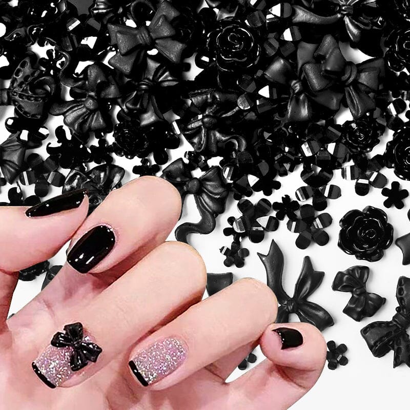 100pcs Colorful Bowknot Flowers 3D Nail Decorations - Image 3