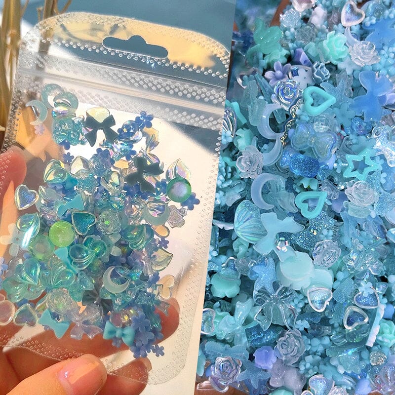 100pcs Colorful Bowknot Flowers 3D Nail Decorations - Image 8
