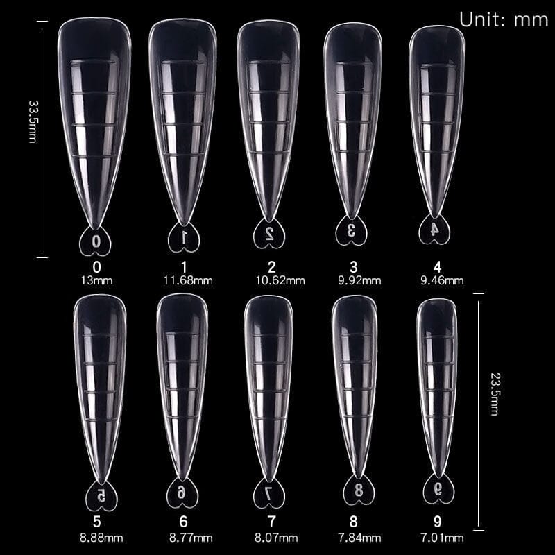100pcs Mold Tips for Extension Nails (With Scale) - Image 6