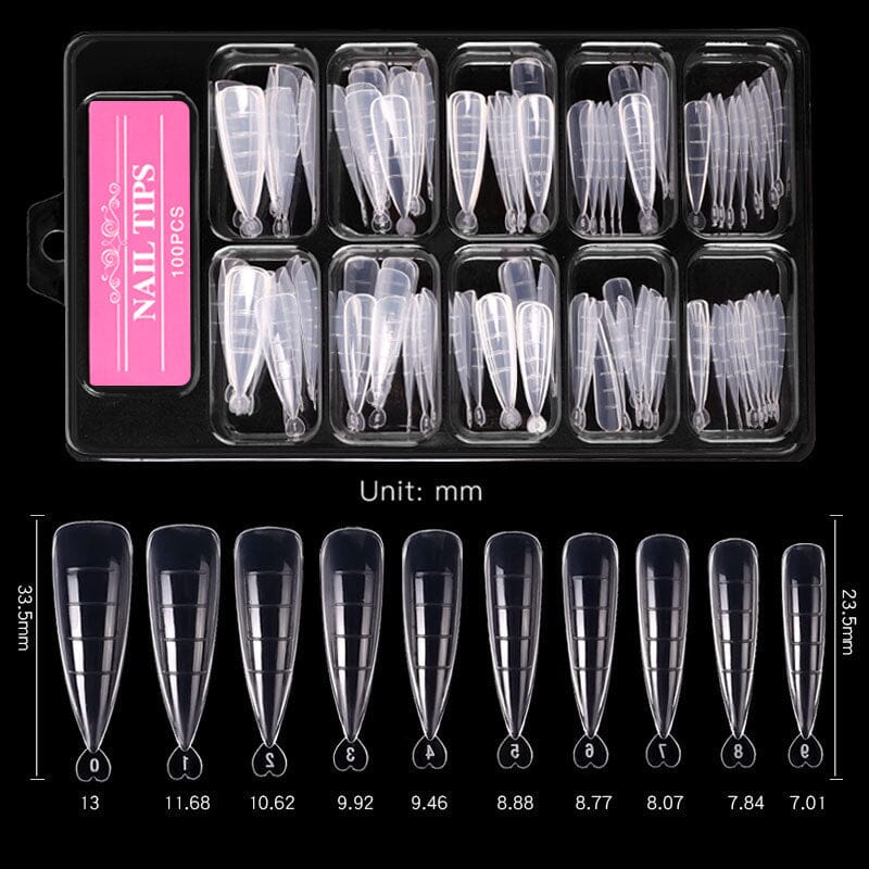 100pcs Mold Tips for Extension Nails (With Scale) - Image 7