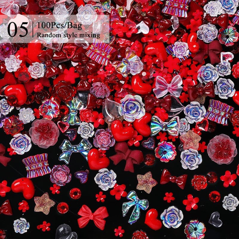 100pcs Random Mixed 3D Nail Decoration #06 - Image 14