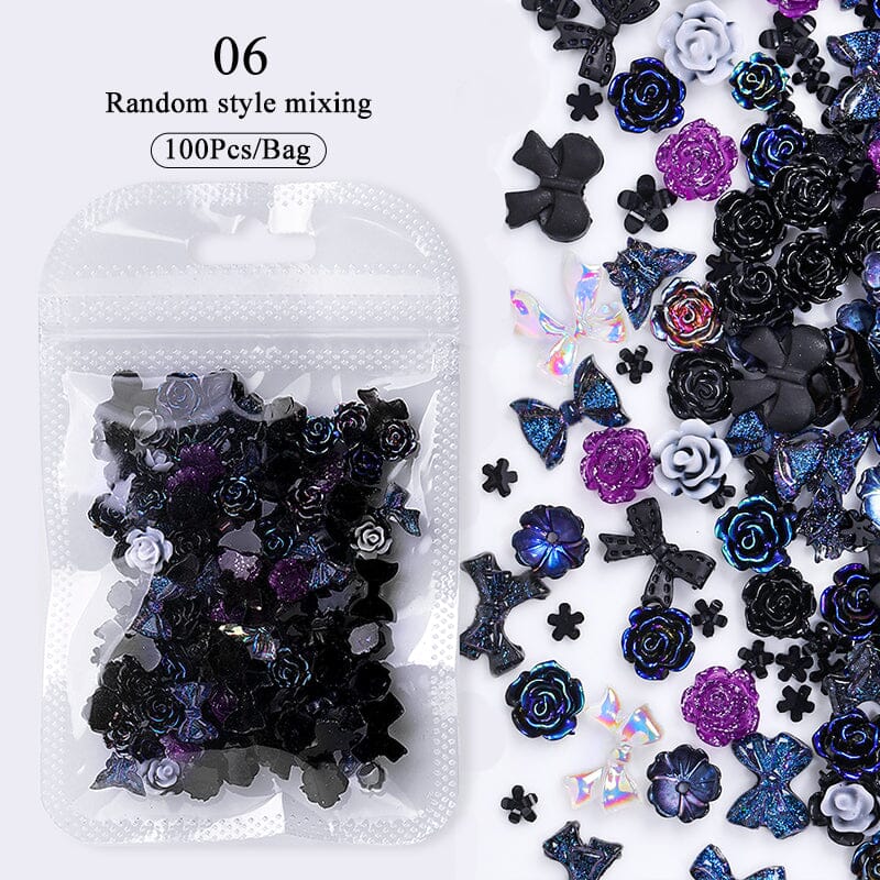 100pcs Random Mixed 3D Nail Decoration #06 - Image 2