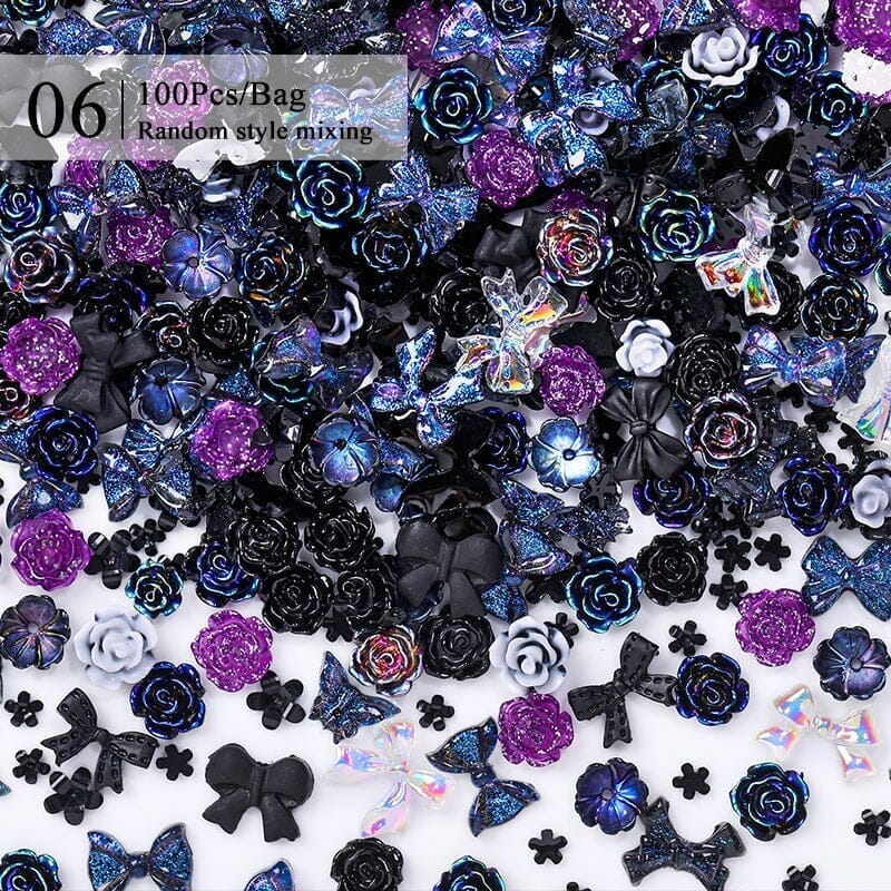 100pcs Random Mixed 3D Nail Decoration #06 - Image 4