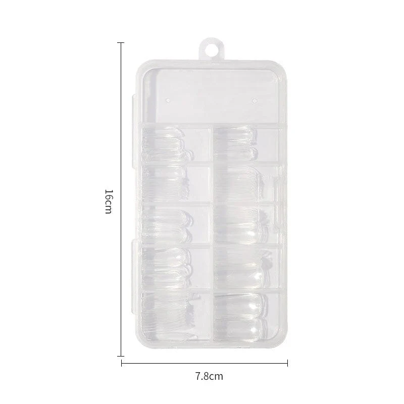 100pcs Oval Transparent False Nail Tips - Image 12
