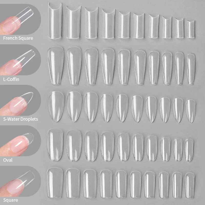 100pcs Oval Transparent False Nail Tips - Image 4