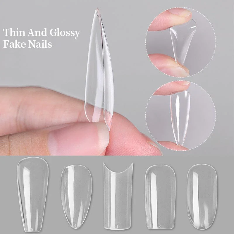 100pcs Oval Transparent False Nail Tips - Image 5