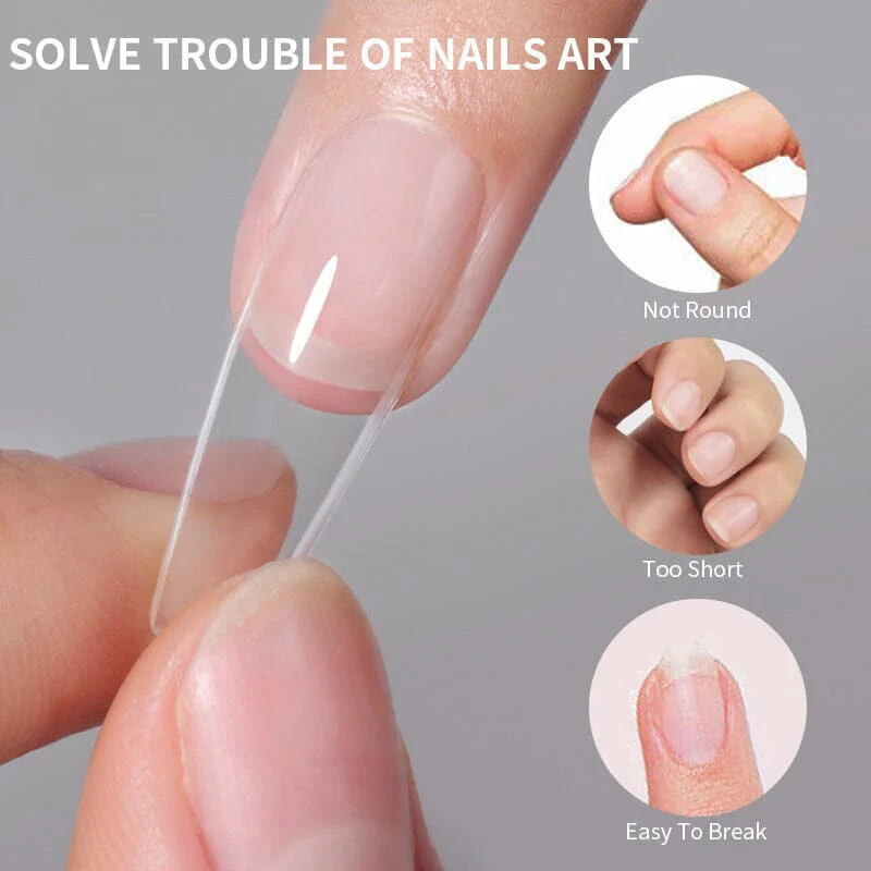 100pcs Oval Transparent False Nail Tips - Image 7