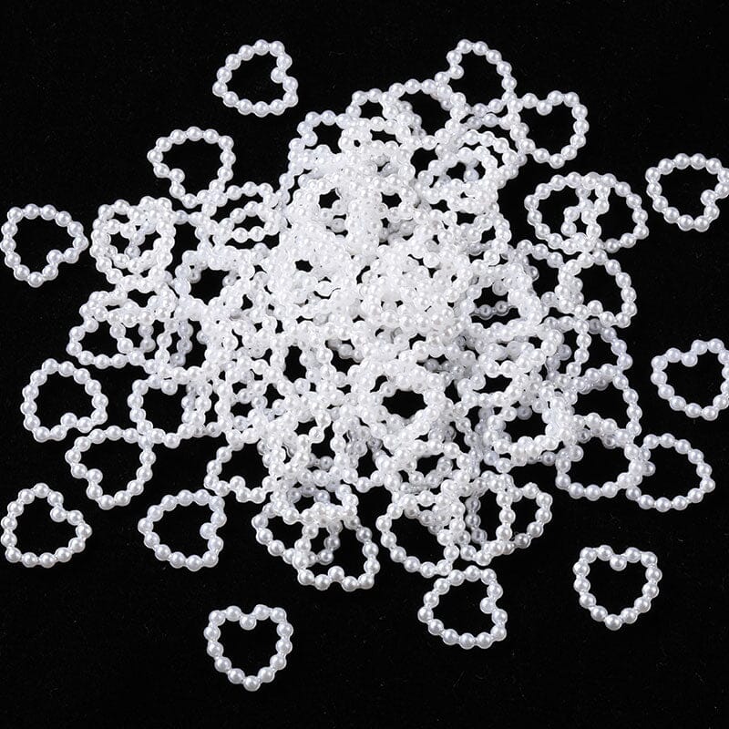 100pcs White Pearl Love Design - Image 3