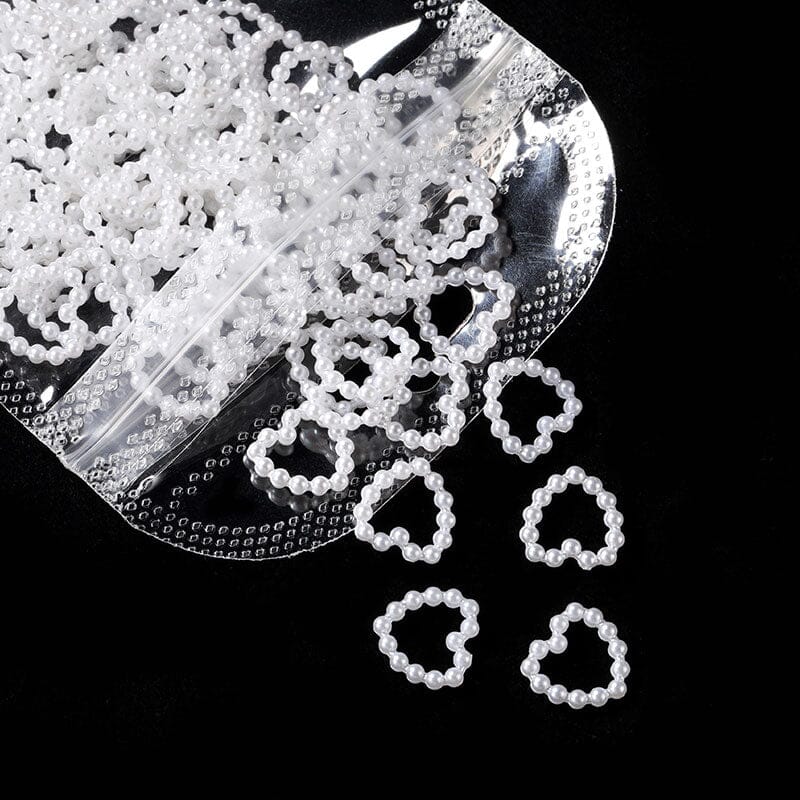 100pcs White Pearl Love Design - Image 4