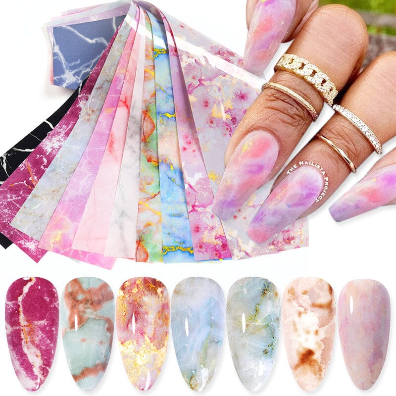 10pcs Marble Nail Foil Stickers - Image 6