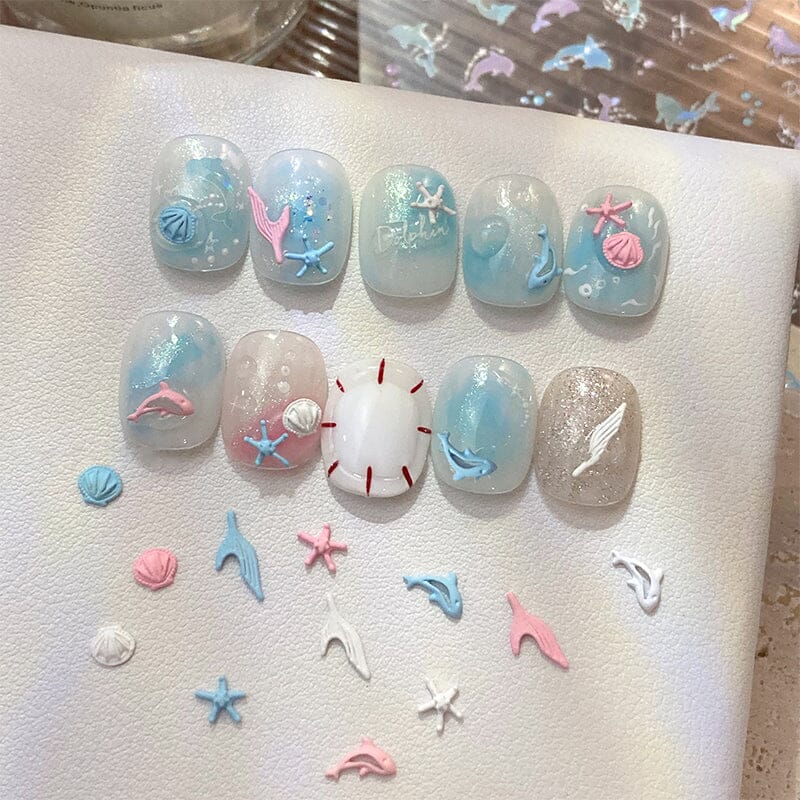 10pcs Ocean Shell 3D Nail Decorations - Image 4