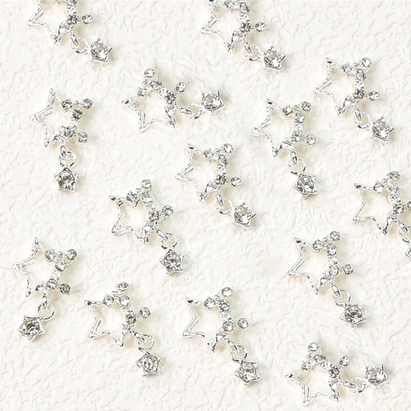 10pcs Pentagram Chain Nail Charm - Image 3