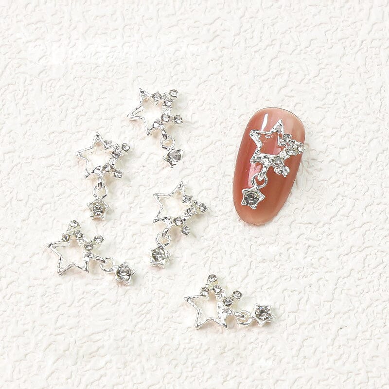 10pcs Pentagram Chain Nail Charm - Image 4