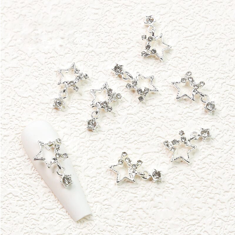 10pcs Pentagram Chain Nail Charm - Image 5