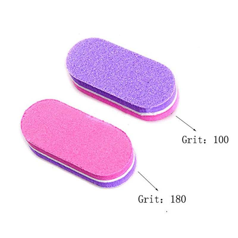 10pcs Pink Purple Nail Files 100/180 - Image 4