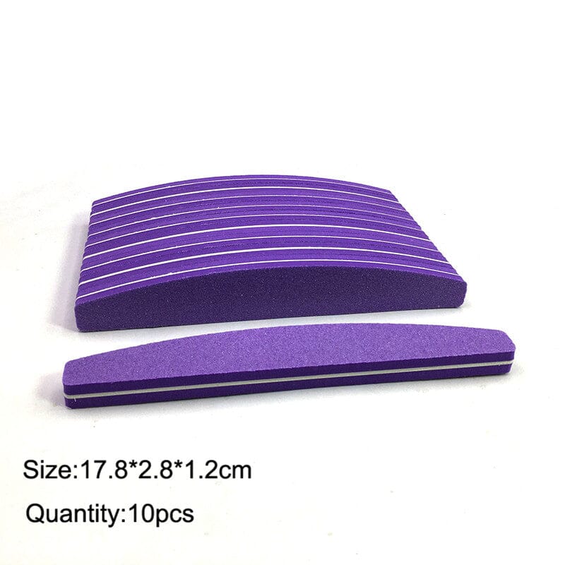 10pcs Purple Nail Files 100/180 - Image 4