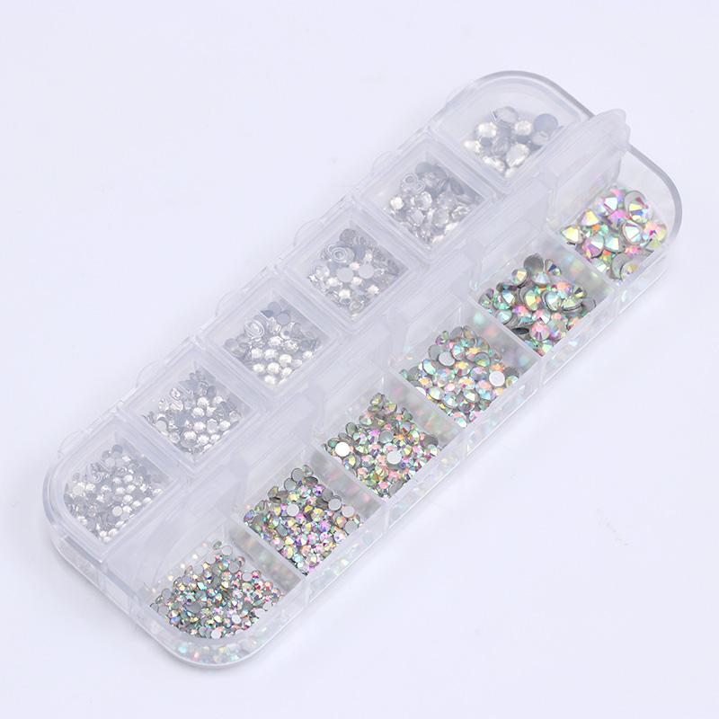 12 Grids Colorful Nail Rhinestones - Image 4