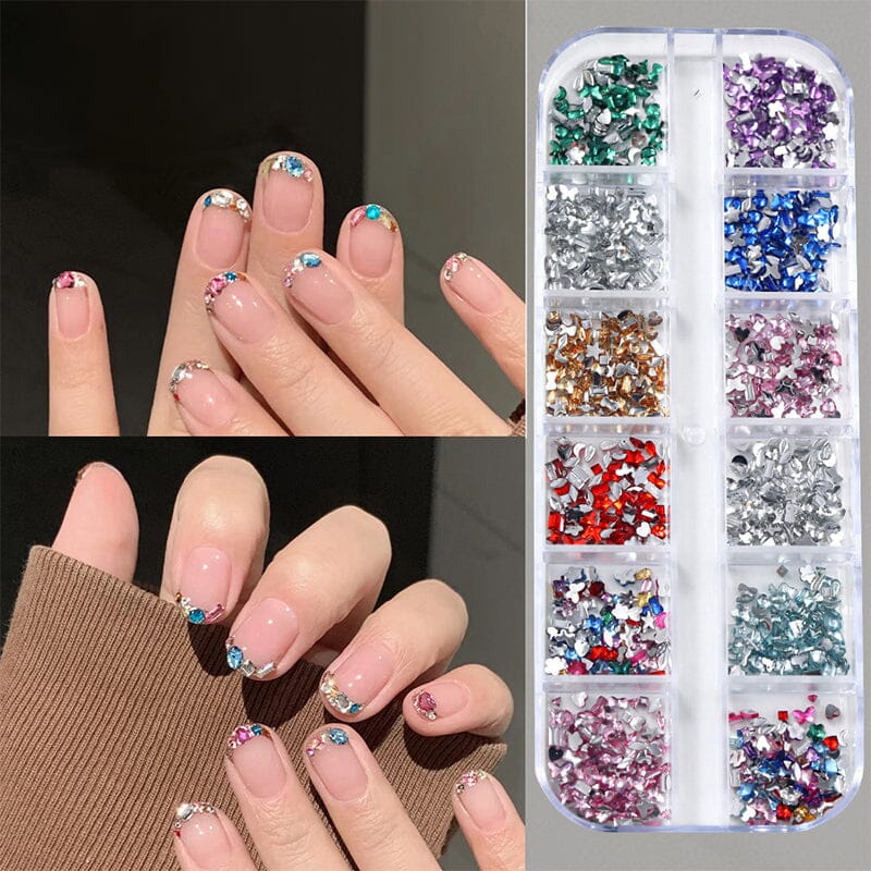 12 Grids Mini Mixed Rhinestones 3D Nail Decorations - Image 5