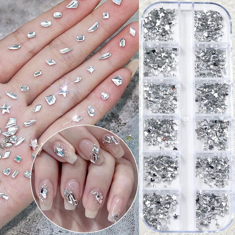 12 Grids Mini Mixed Rhinestones 3D Nail Decorations - Image 9