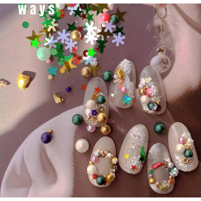 12 Grids Mixed Sizes Round Resin Nail Decoration - Image 9