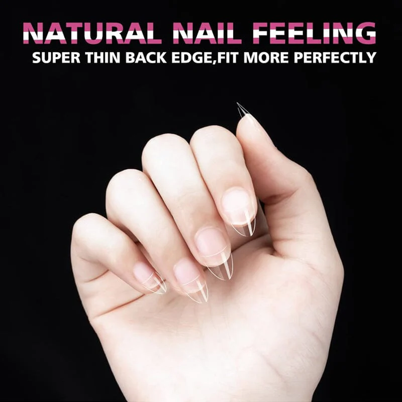 120/240pcs Half Cover Matte Short Almond Nail Tips - Image 3
