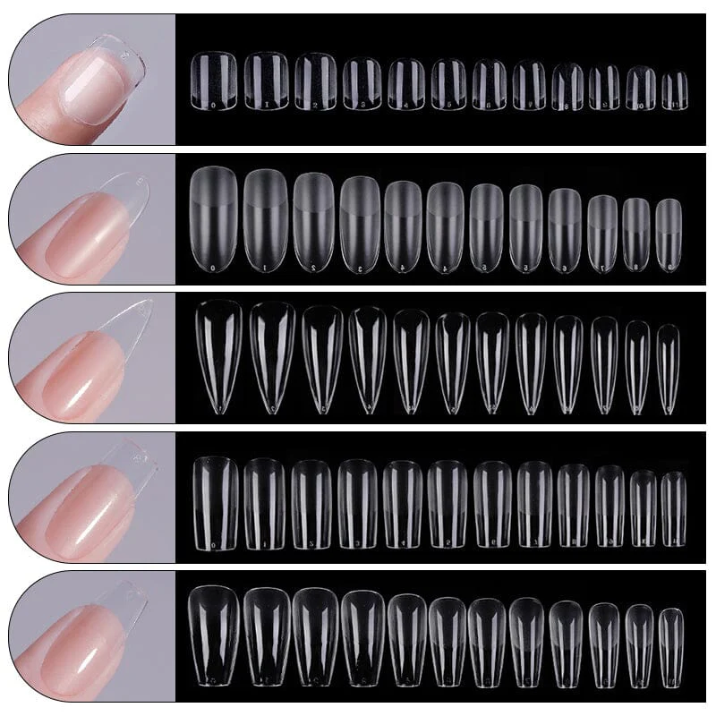 120pcs Coffin Transparent False Nail Tips - Image 13