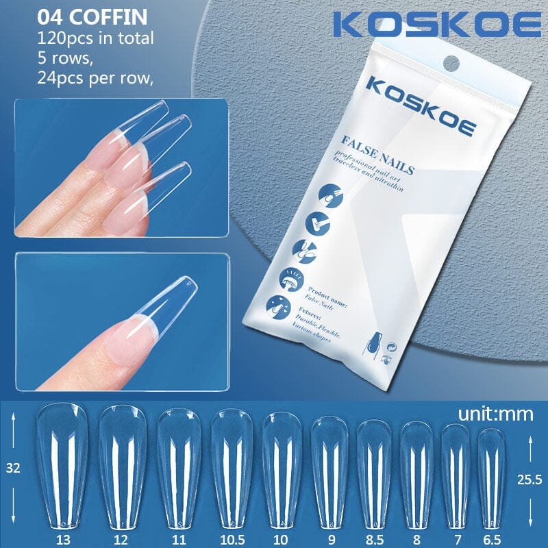 120pcs Full Cover False Nail Tips - Image 33