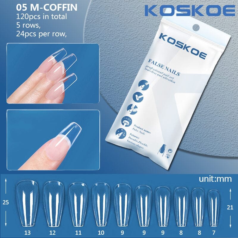 120pcs Full Cover False Nail Tips - Image 34