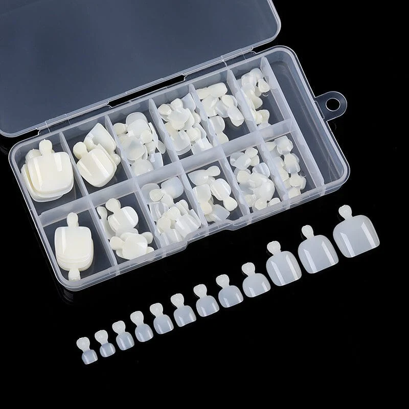 120pcs Natural Toenail False Nail Tips