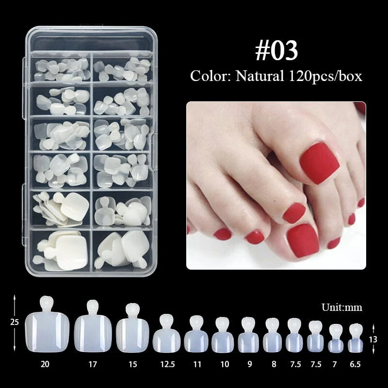120pcs Natural Toenail False Nail Tips - Image 4