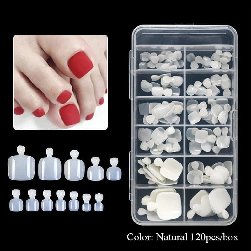 120pcs Clear Toenail False Nail Tips - Image 9