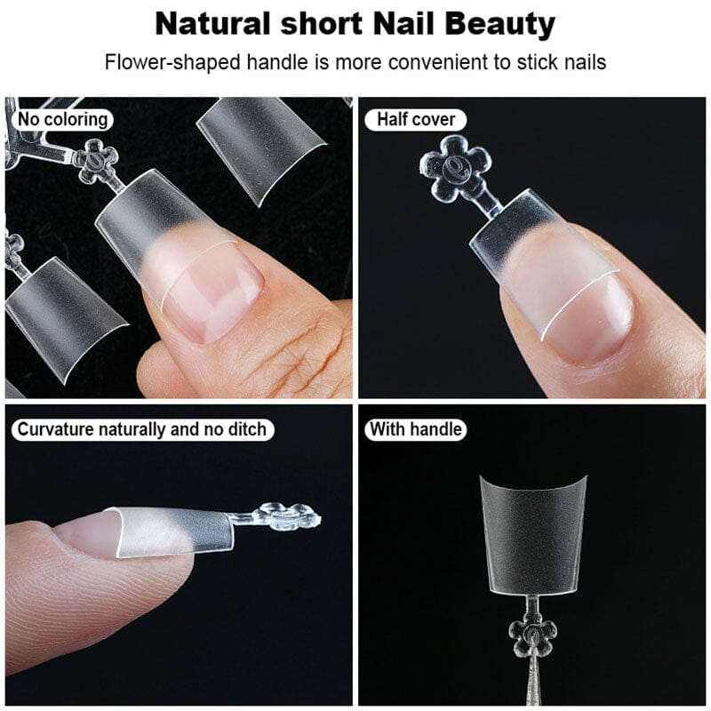 120pcs Oval Half Cover Matte False Nail Tips - Image 4